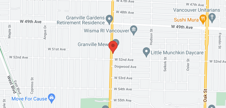 map of 6766 GRANVILLE STREET